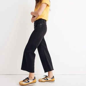 Madewell Tall Wide-Leg Crop Jeans in Lunar Wash: Button-Front Edition size 29